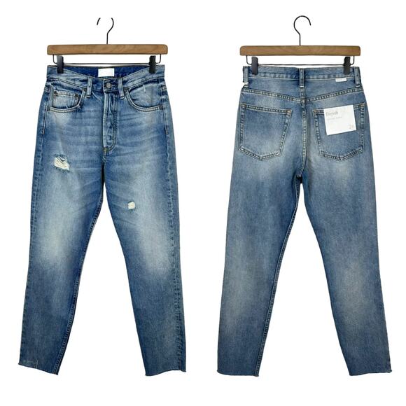 Boyish by HER NWT The Billy Taxi Driver High Rise Distressed Cotton Skinny Jeans - Picture 3 of 12